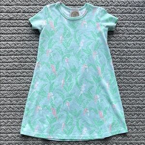 The Beaufort Bonnet Company Mint Green and Pink Kids Dress